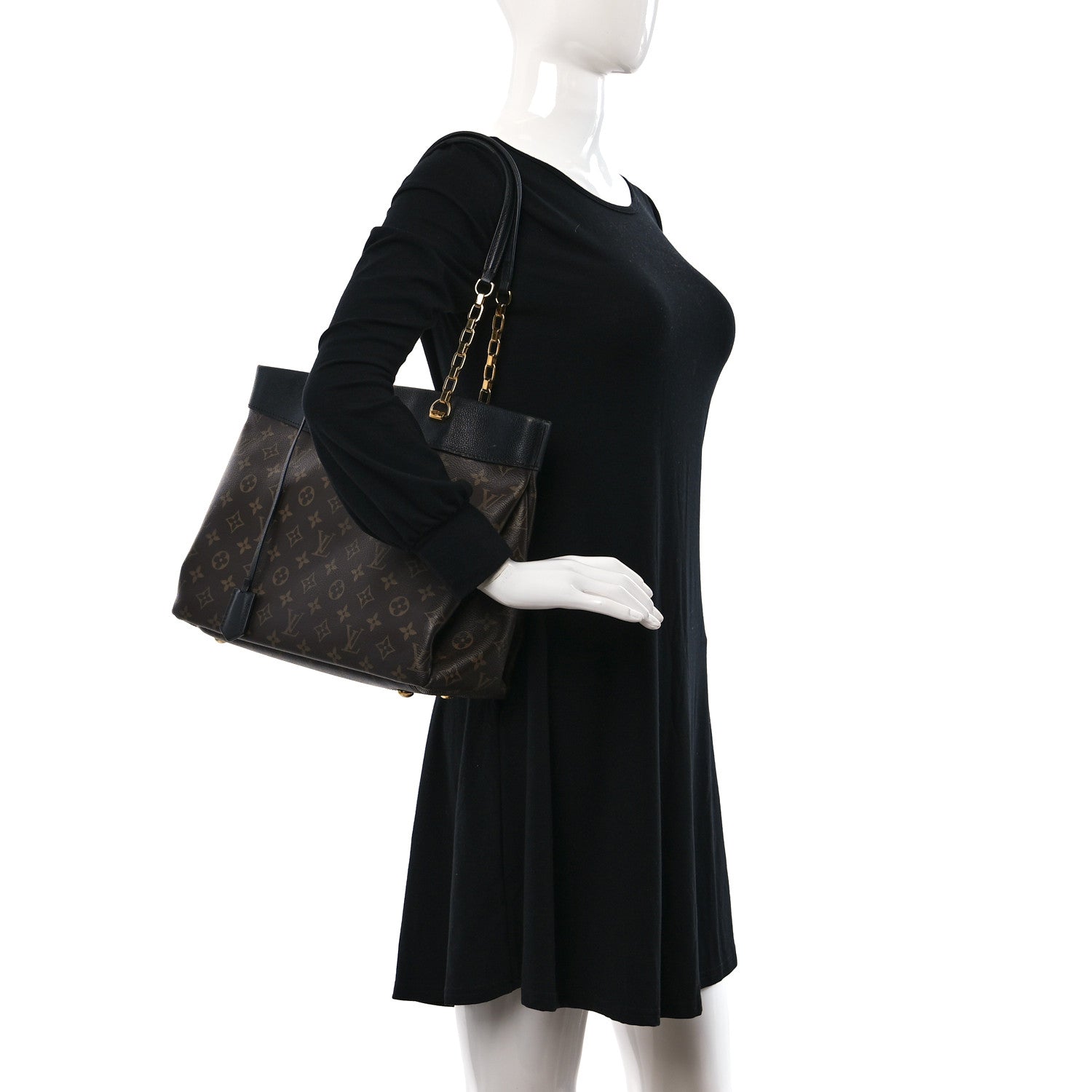 Louis Vuitton Monogram Pallas Shopper Black 3 of 14