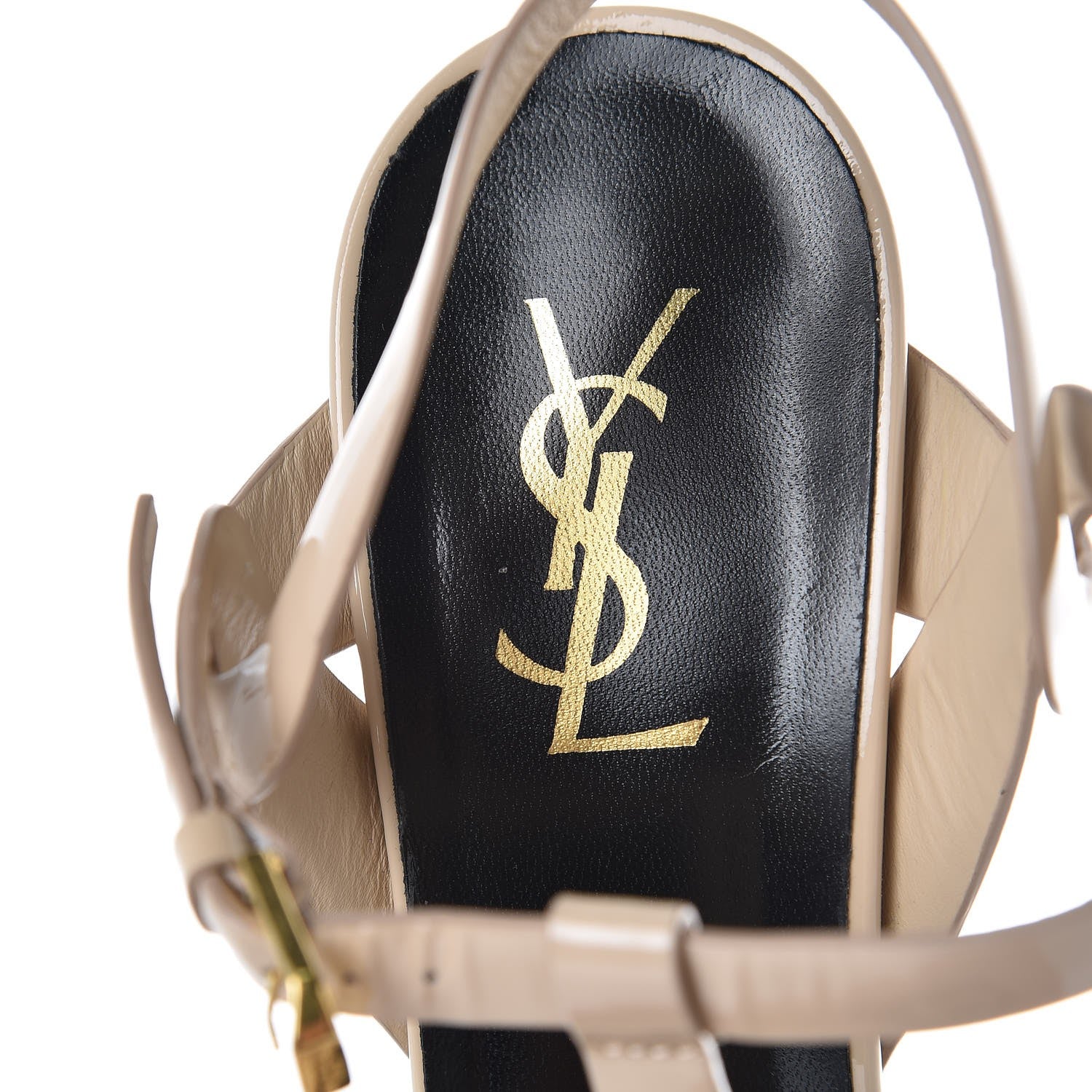 Saint Laurent Patent Tribute 105 Platform Sandals 41 Nude Powder 7 of 8