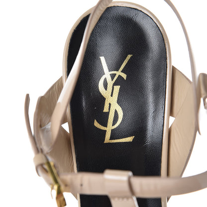 Saint Laurent Patent Tribute 105 Platform Sandals 41 Nude Powder 7 of 8