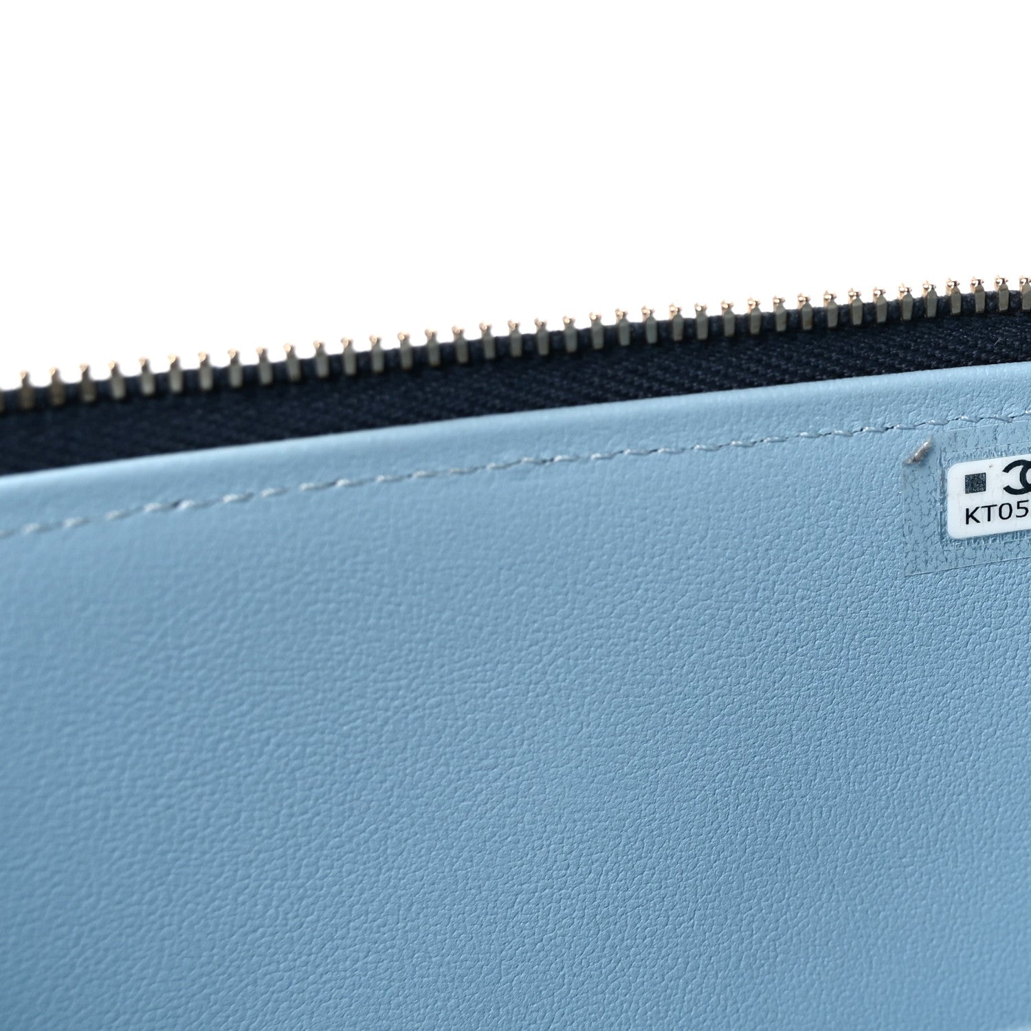 Chanel Lambskin Quilted Small Top Handle Vanity Case With Chain Dark Blue Light Blue 7 of 11