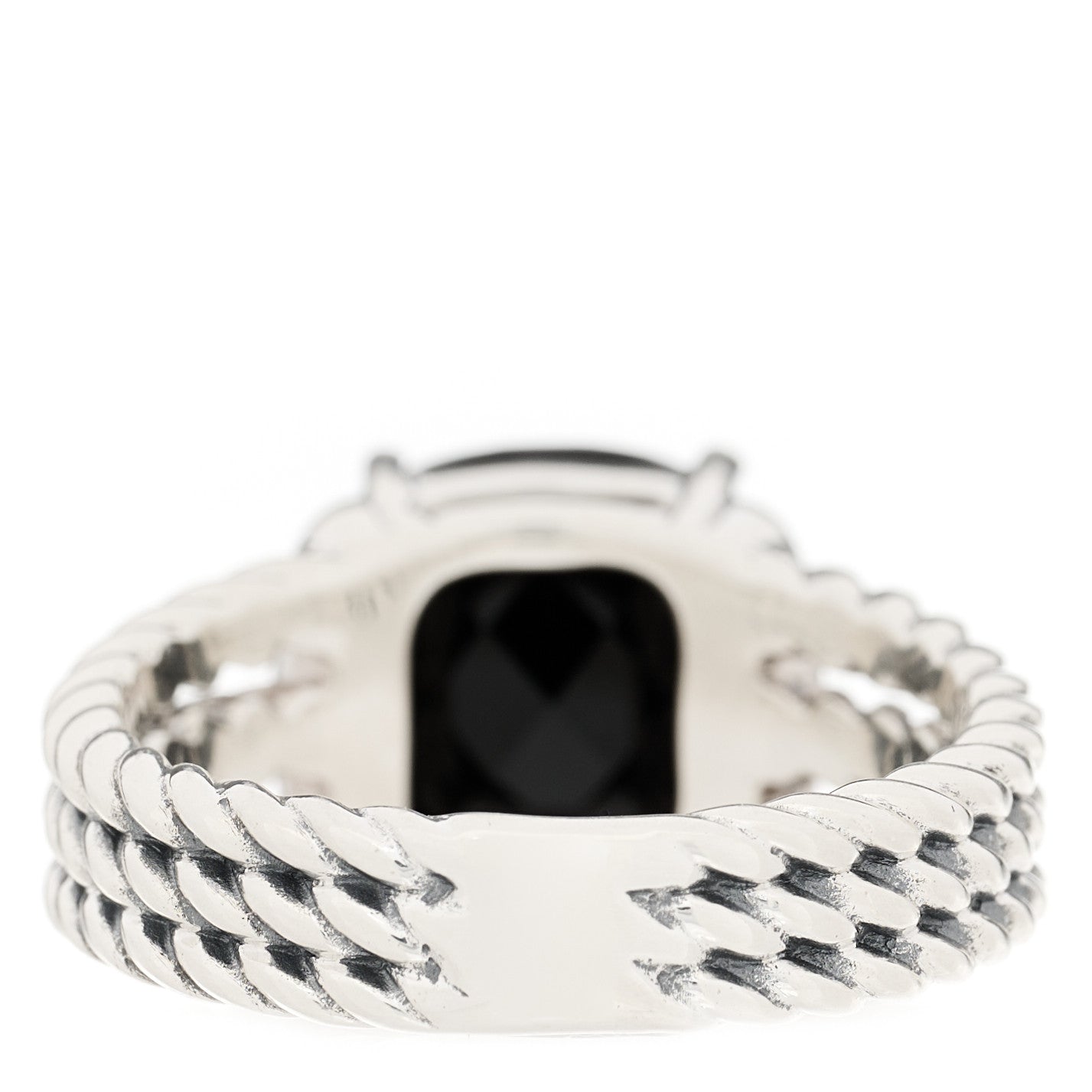 Sterling Silver Diamond Black Onyx 10mm Petite Wheaton Ring 53 6.25