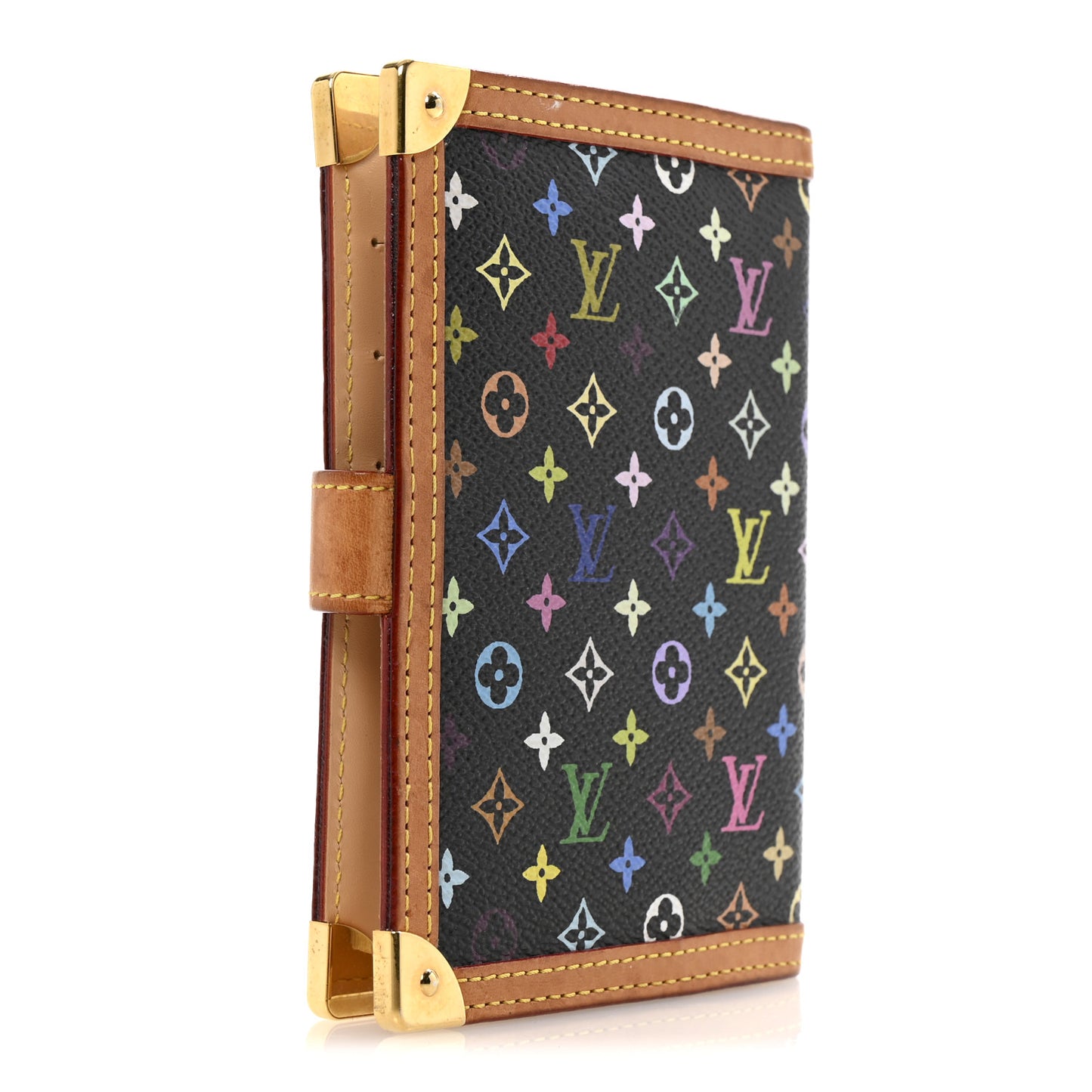 Monogram Multicolor Small Ring Agenda Cover Black