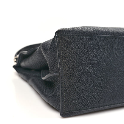 Gucci Cellarius Calfskin Medium Bamboo Daily Top Handle Bag Black 8 of 9