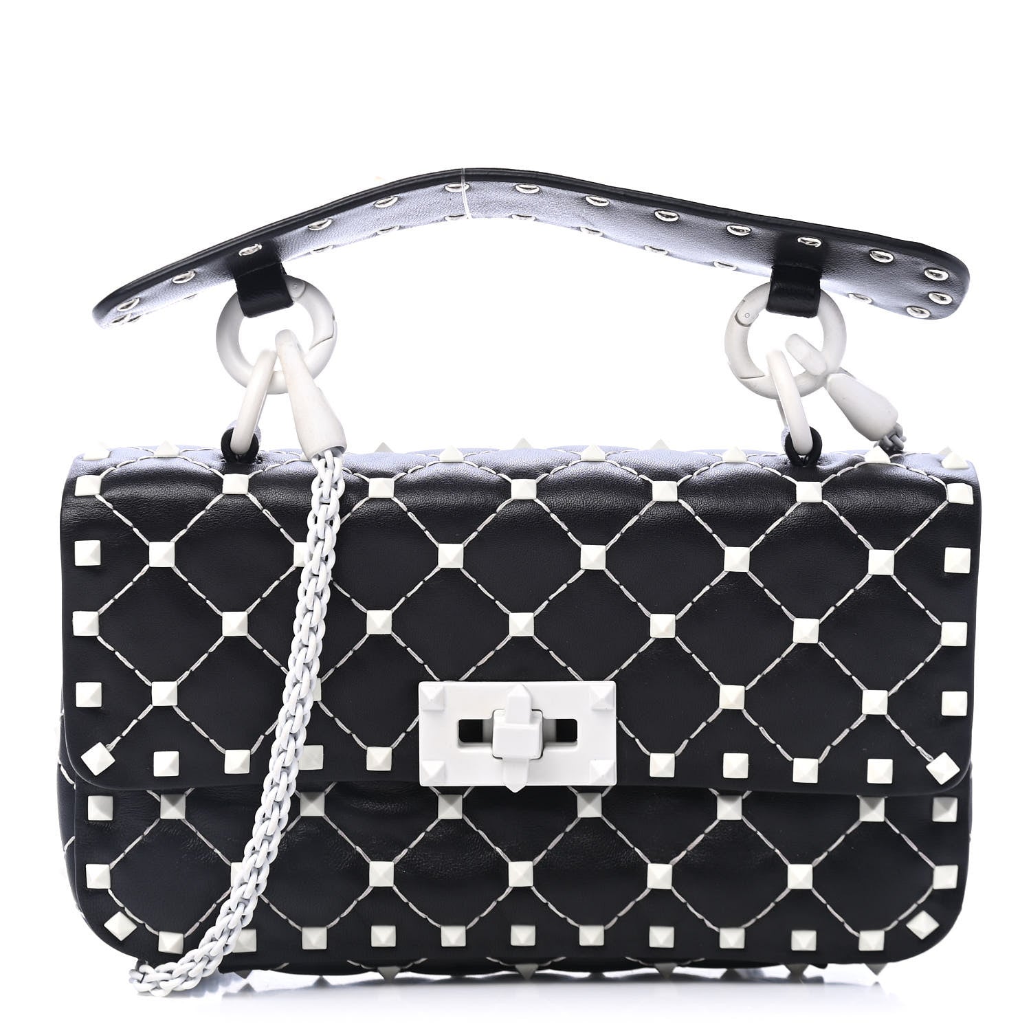Valentino Garavani Lambskin Small Free Rockstud Spike Shoulder Bag Black 1 of 4