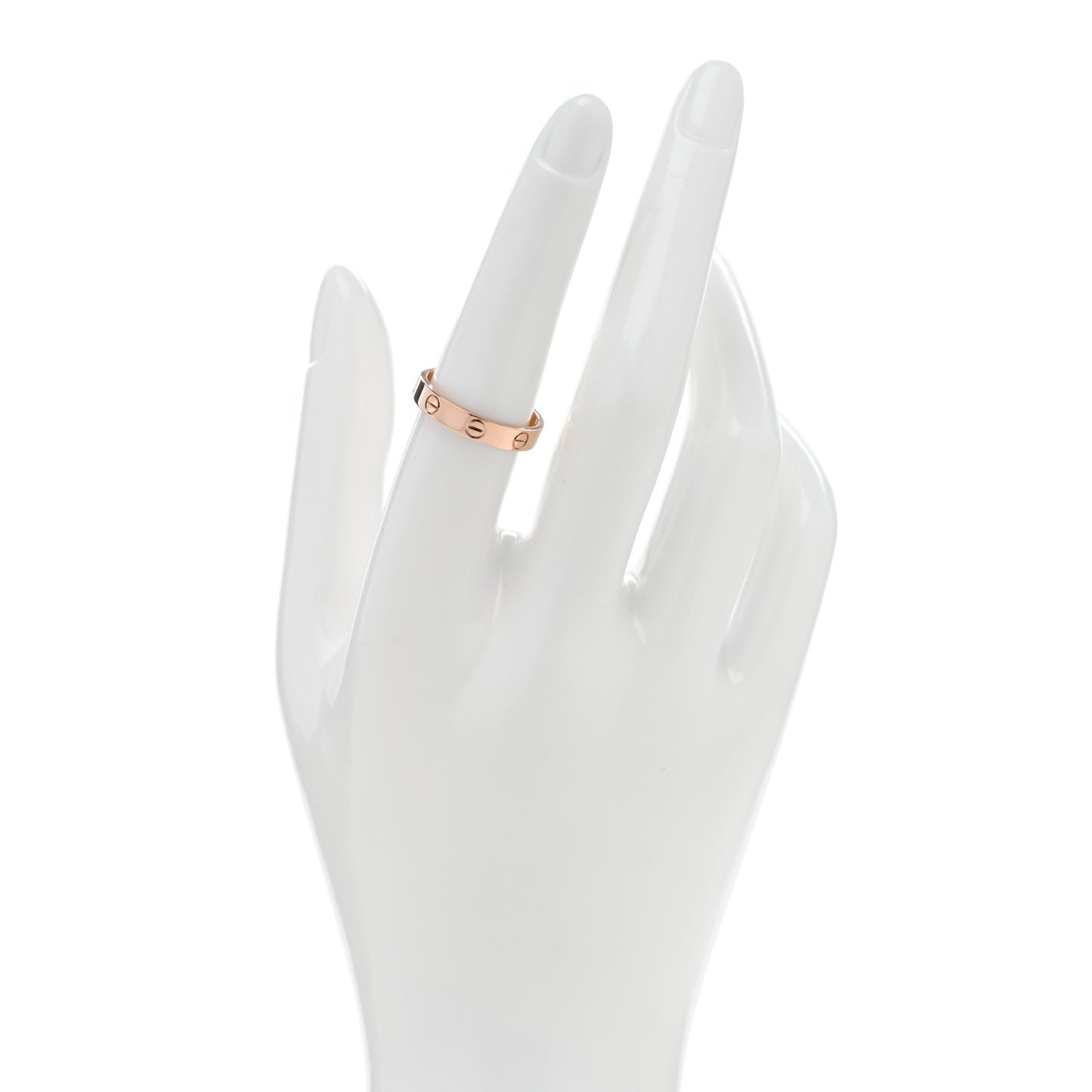 18K Pink Gold 3.5mm LOVE Wedding Band Ring 55 7.25