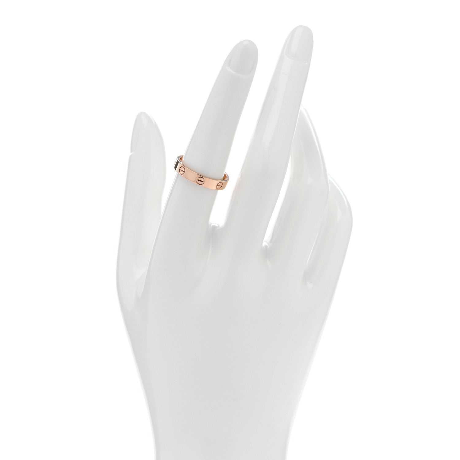 Cartier 18K Pink Gold 3.5mm LOVE Wedding Band Ring 55 7.25 2 of 5