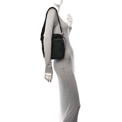 Prada Tessuto Nylon Saffiano Logo Messenger Bag Black 2 of 9