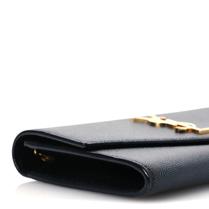 Saint Laurent Grain de Poudre Uptown Chain Wallet Black 9 of 14