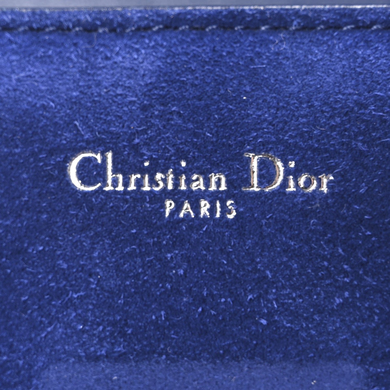 Christian Dior Suede Large Diorever Flap Navy 6 of 9