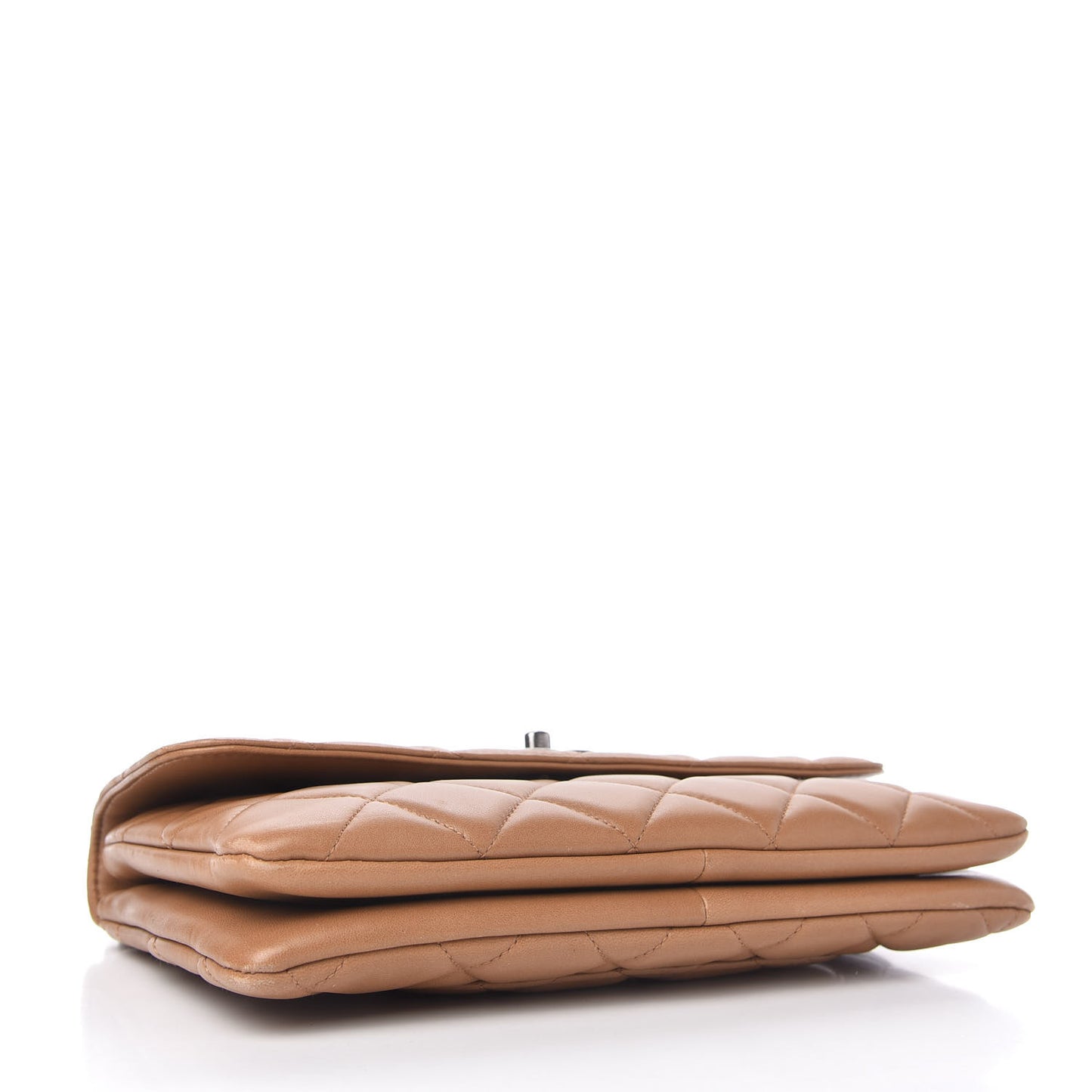 Lambskin Quilted Medium Trendy CC Flap Light Brown