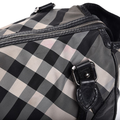 Burberry Nylon Beat Check Studded Medium Edenham Satchel Black 9 of 17