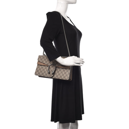 Gucci GG Supreme Monogram Small Dionysus Shoulder Bag Taupe 2 of 14