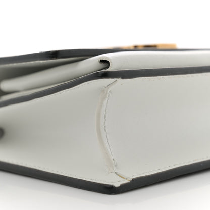 Saint Laurent New Aspen Calfskin Bi-Color Monogram Sunset Chain Wallet Black Dirty White 9 of 14