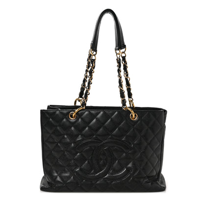 Chanel Caviar Quilted Grand Shopping Tote GST Black 1 of 9