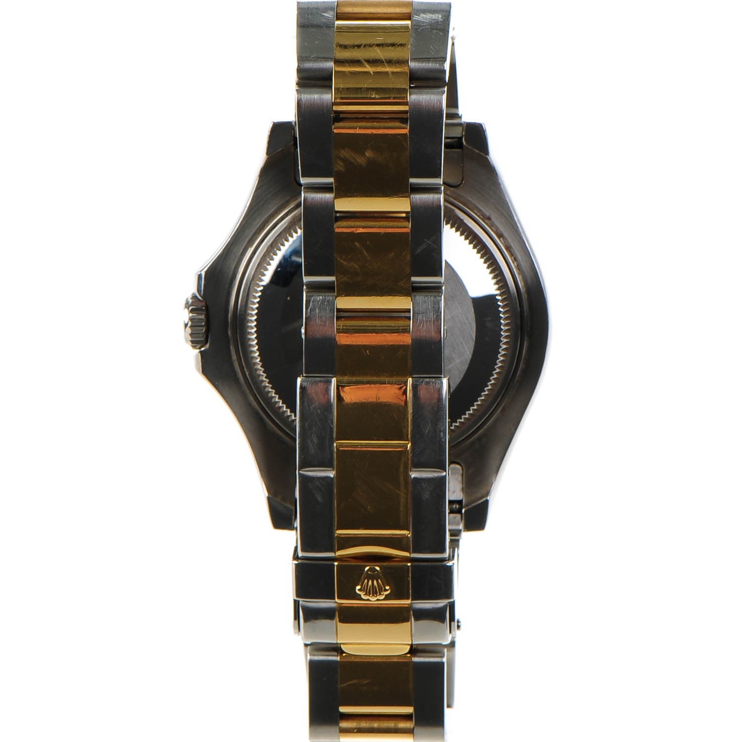 Rolex Stainless Steel 18K Yellow Gold 35mm Oyster Perpetual Date Yacht-Master Watch Slate 168623 3 of 5