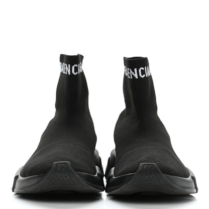 Balenciaga Neoprene Knit Logo Womens Hi Speed Sneakers 36 Black 2 of 8