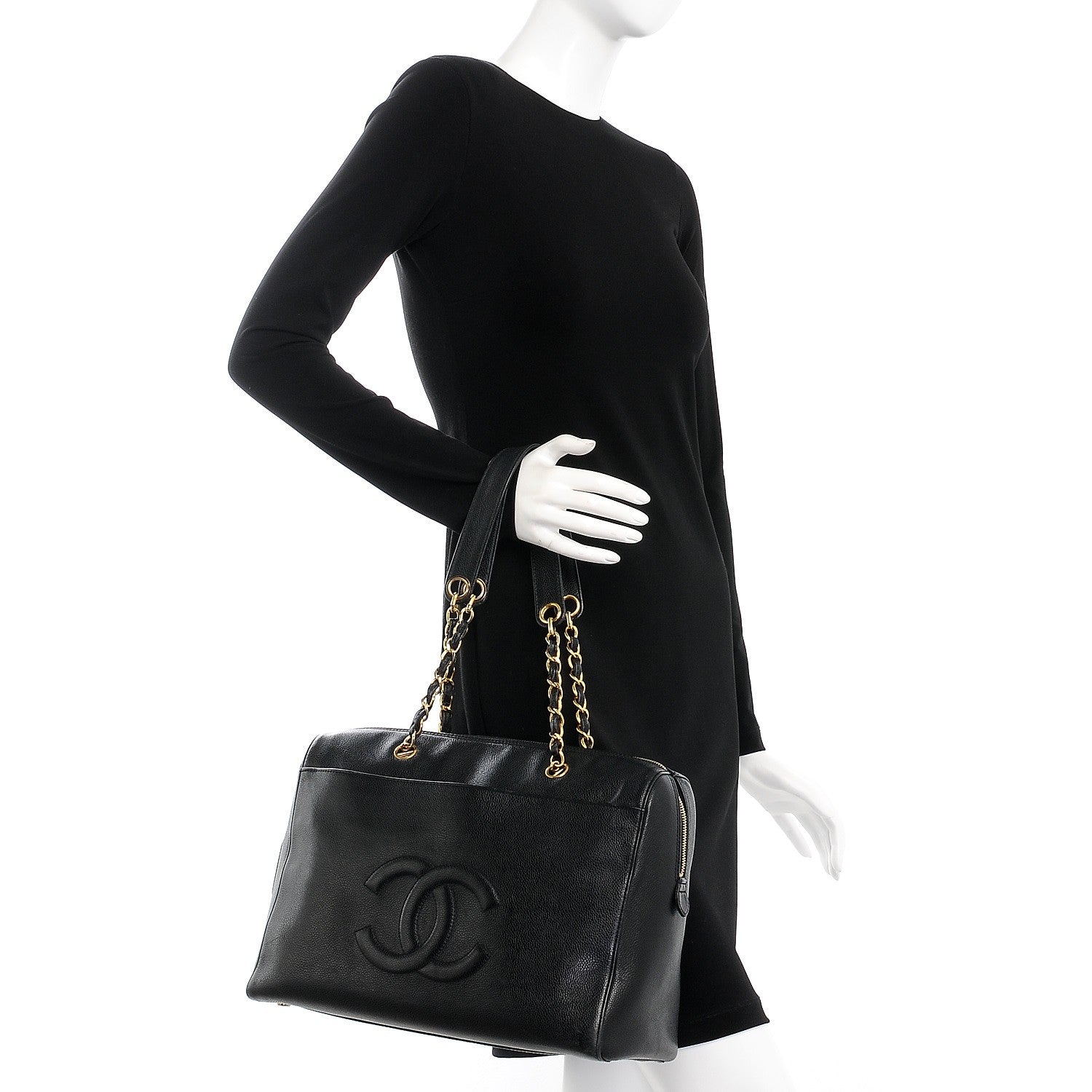Chanel Caviar CC Bowler Black 2 of 11