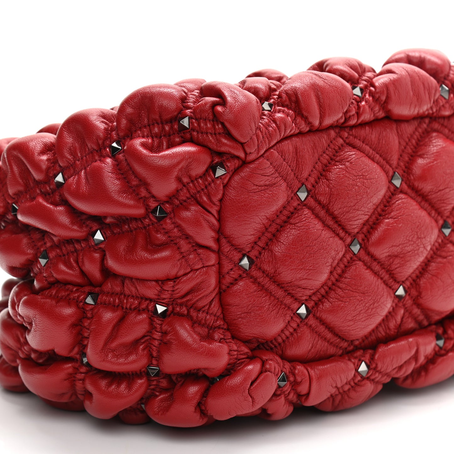 Nappa Small Spikeme Hobo Bag Rosso Valentino