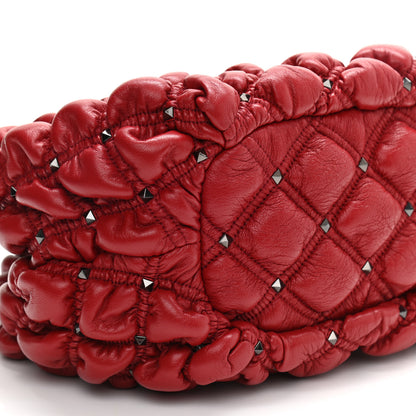 Valentino Garavani Nappa Small Spikeme Hobo Bag Rosso Valentino 8 of 9