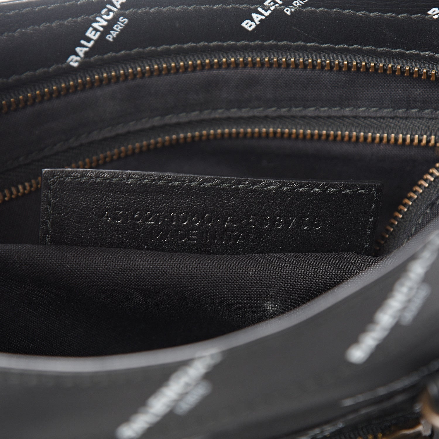 Balenciaga Veau Allover Logo Classic Hardware S City Black White 6 of 9