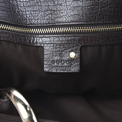 Gucci Monogram Large Horsebit Chain Hobo Dark Brown 5 of 11
