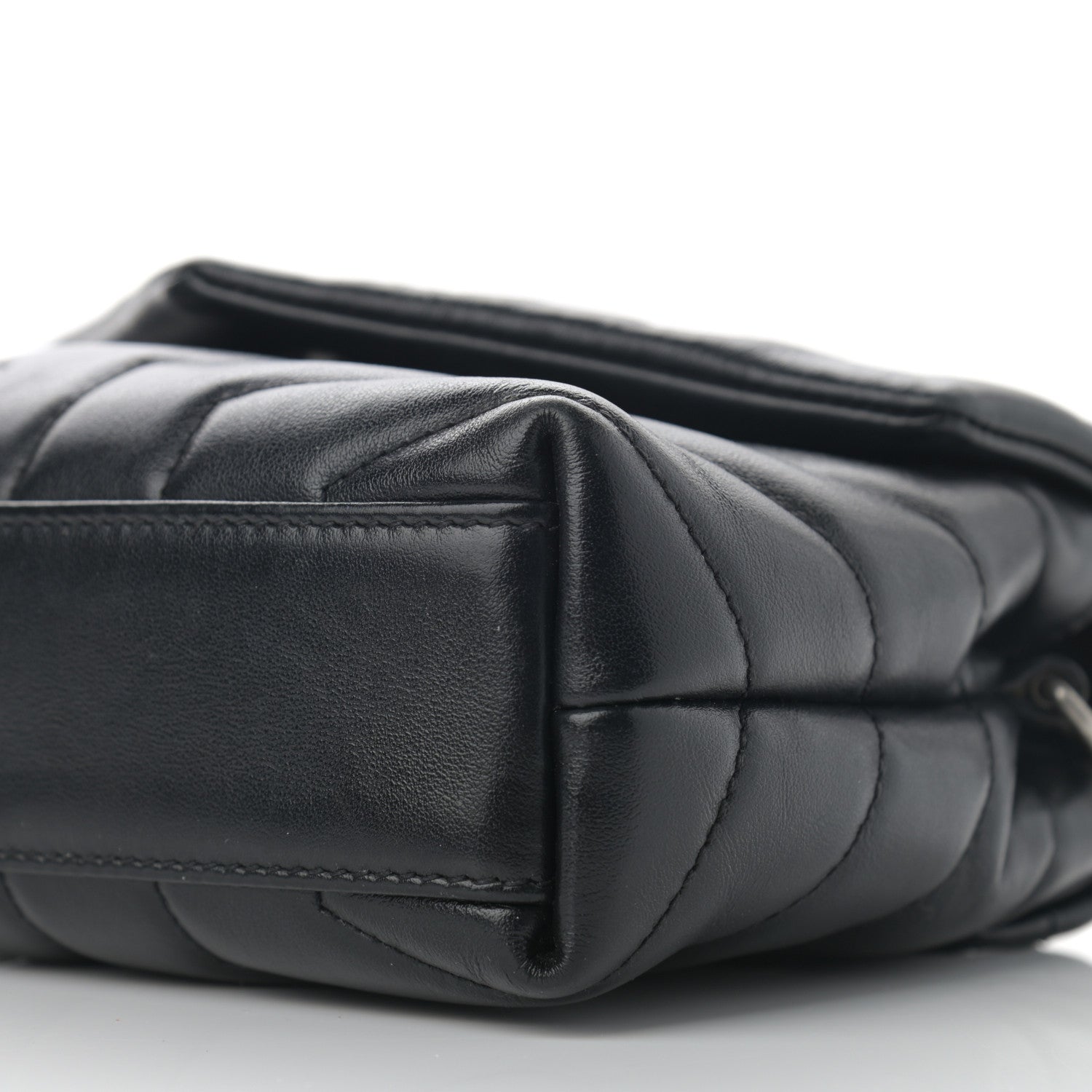 Saint Laurent Calfskin Y Quilted Monogram Toy Loulou Crossbody Bag Black 6 of 12