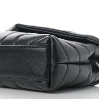 Saint Laurent Calfskin Y Quilted Monogram Toy Loulou Crossbody Bag Black 6 of 12