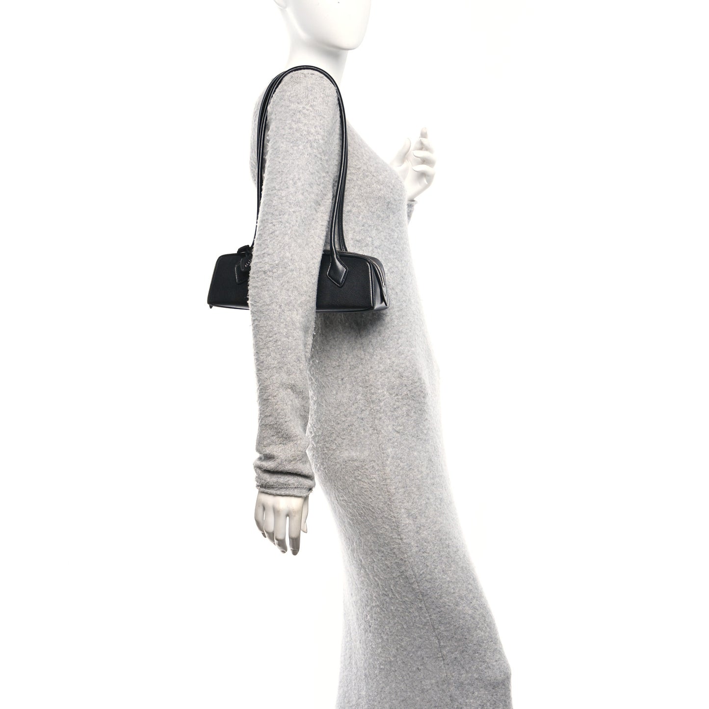 Shiny Goatskin Small Le Teckel Bag Black Black