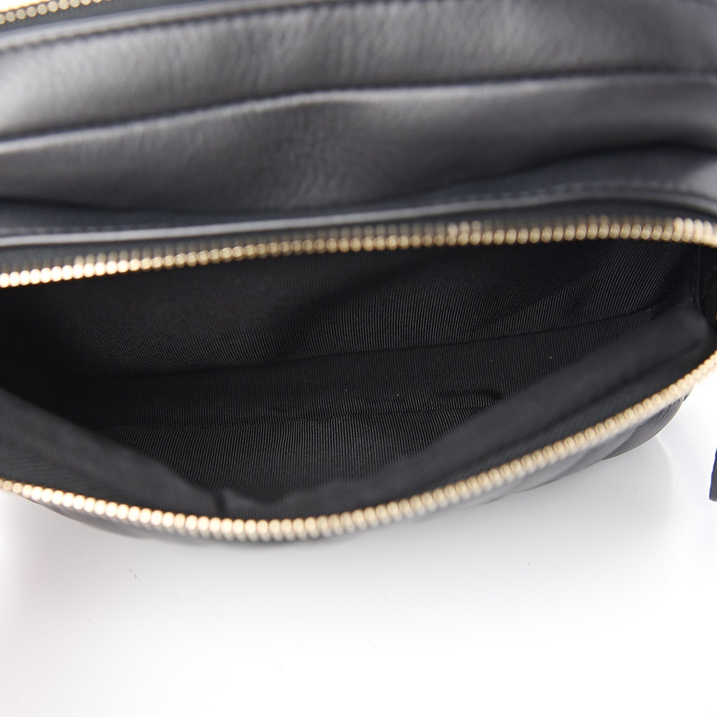 Calfskin Quilted Day Trips Camera Case Black