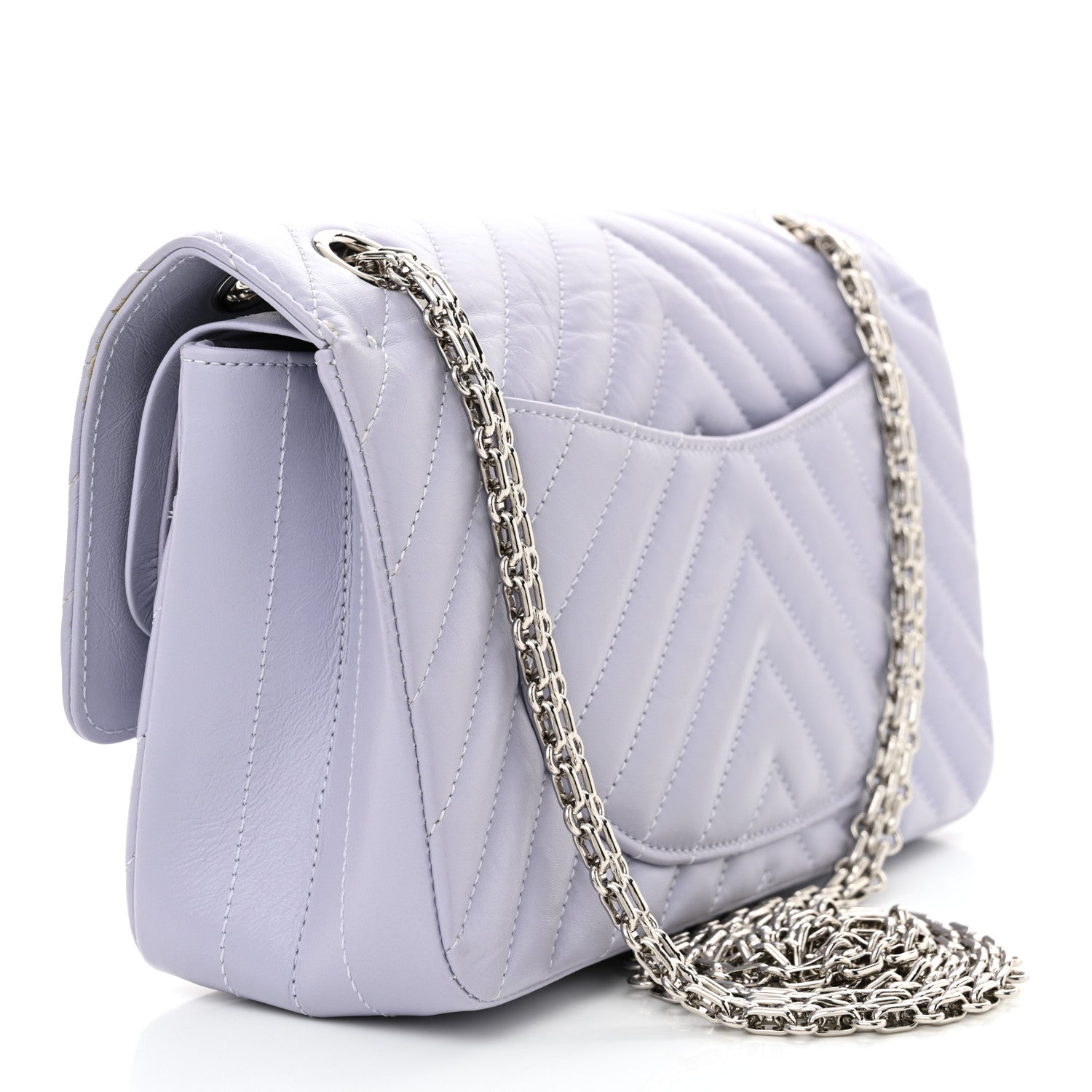Chanel Aged Calfskin Chevron Quilted 2.55 Reissue 225 Flap Light Purple 3 of 12