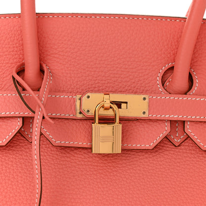 Hermes Taurillon Clemence Birkin 35 Crevette 7 of 9
