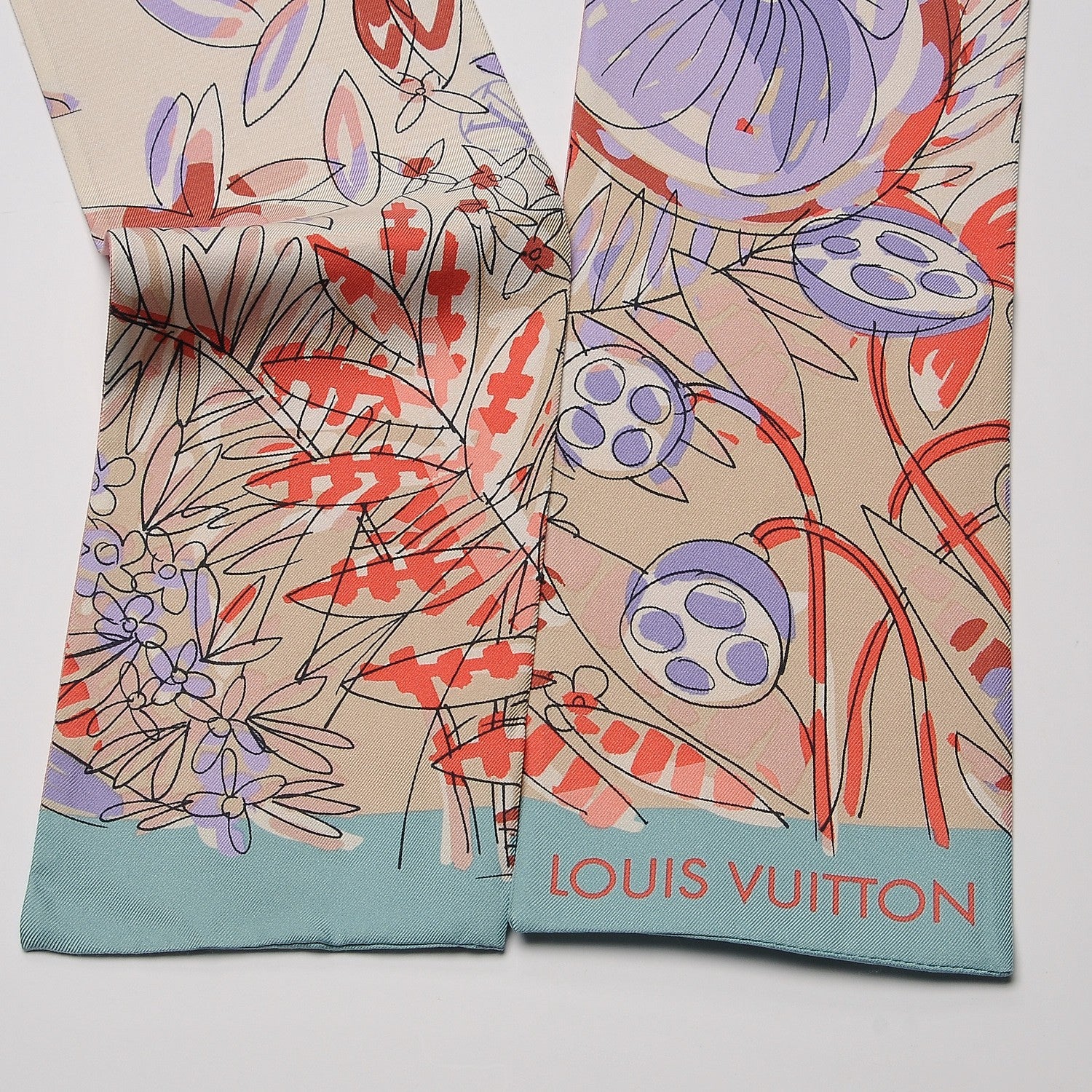 Louis Vuitton Silk Monogram Jungle 16 Bandeau Menthe 3 of 6