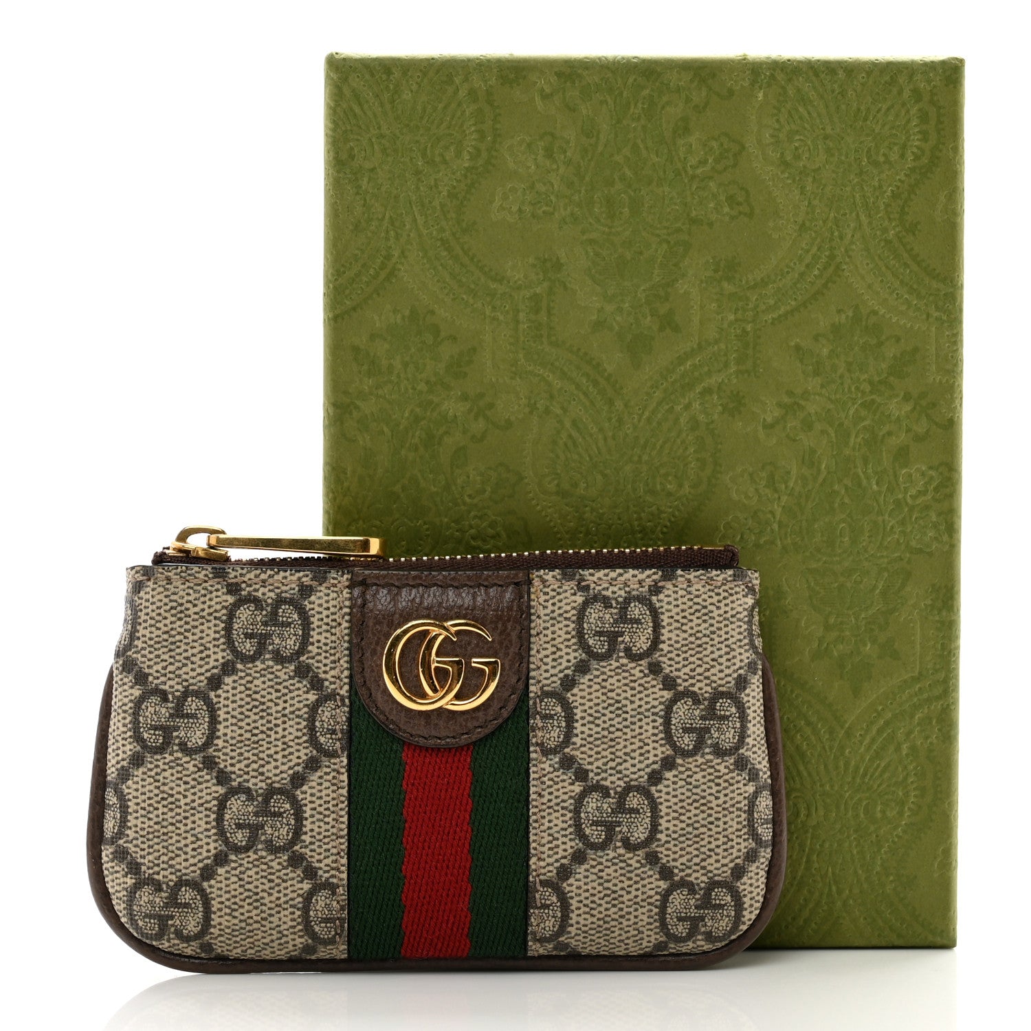 Gucci GG Supreme Monogram Web Ophidia Key Case Beige New Acero 8 of 8