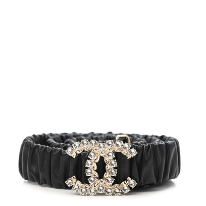 Chanel Calfskin Crystal CC Belt 85 34 Black 1 of 3