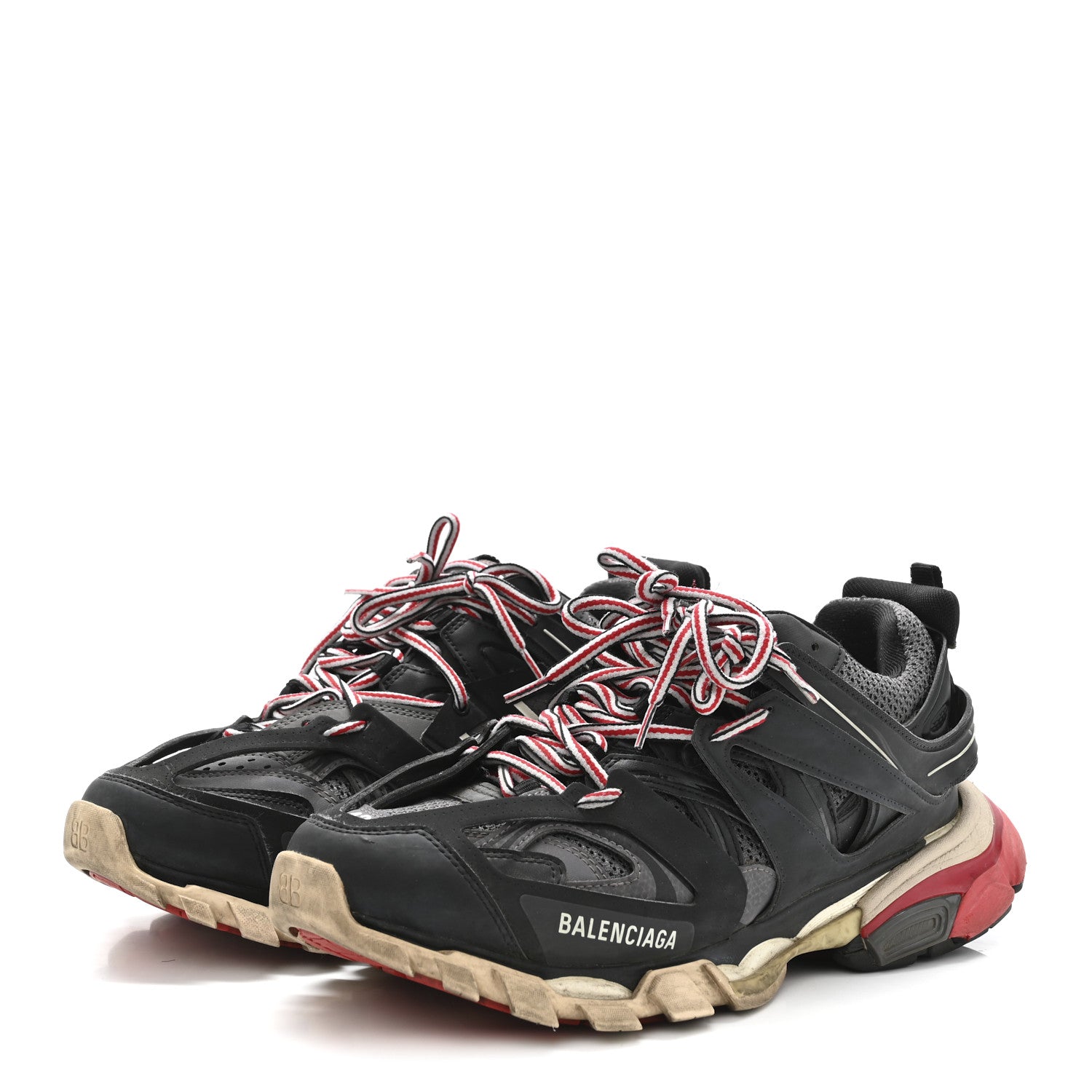 Balenciaga Mesh Nylon Mens Track Sneakers 42 Gris Black 4 of 12