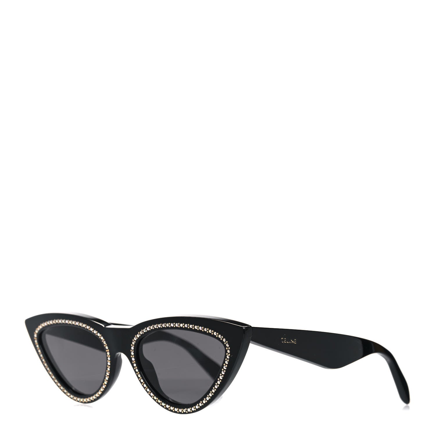 Celine Acetate Crystal Cat Eye Sunglasses CL4019IS Black 1 of 4