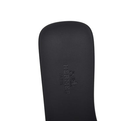 Hermes Rubber Aloha Sandals 37 Black 6 of 9