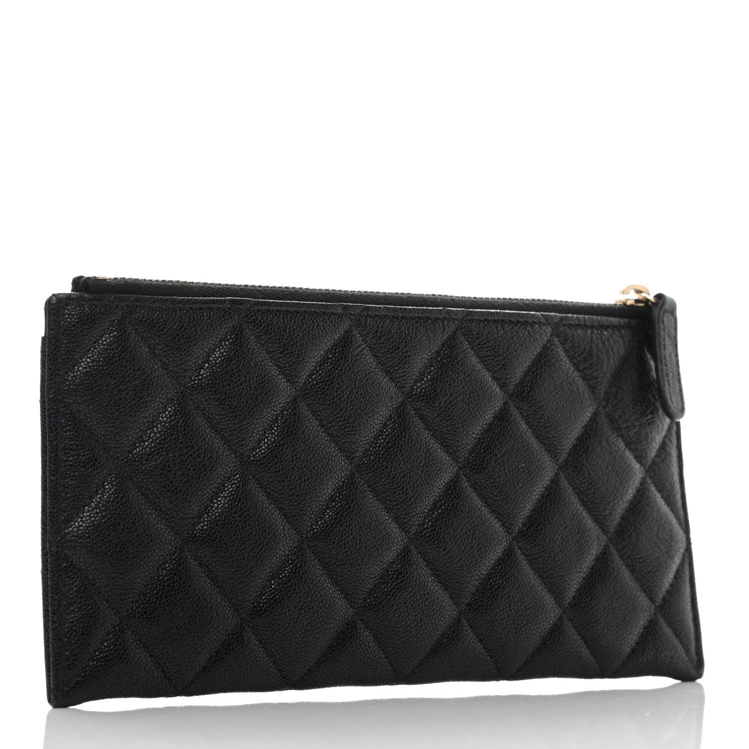 Chanel Caviar Quilted Classic Zip Boy Pouch Black 3 of 11