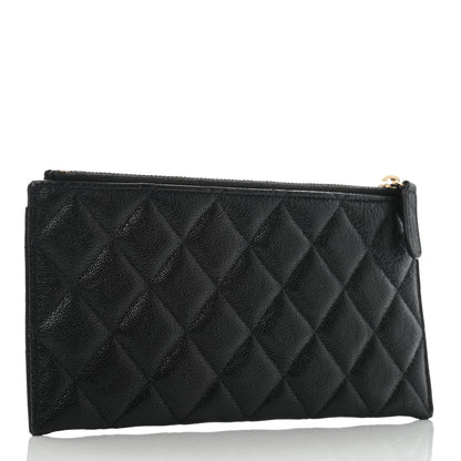 Chanel Caviar Quilted Classic Zip Boy Pouch Black 3 of 11