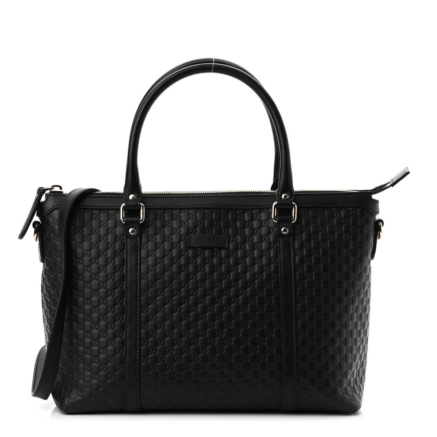 Gucci Soft Microguccissima Small Zippered Satchel Black 1 of 10