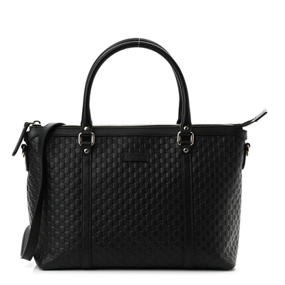 Gucci Soft Microguccissima Small Zippered Satchel Black 1 of 10