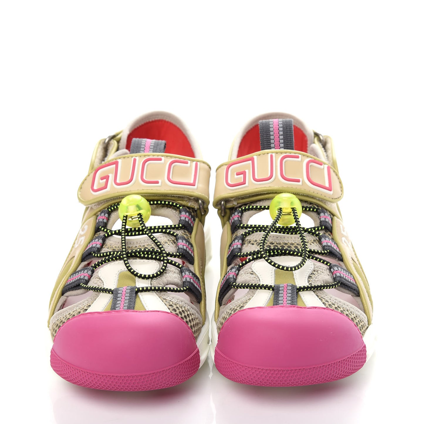 Mesh Fabric Tinsel Sport Sandals 36 Loess Sand Box Pink