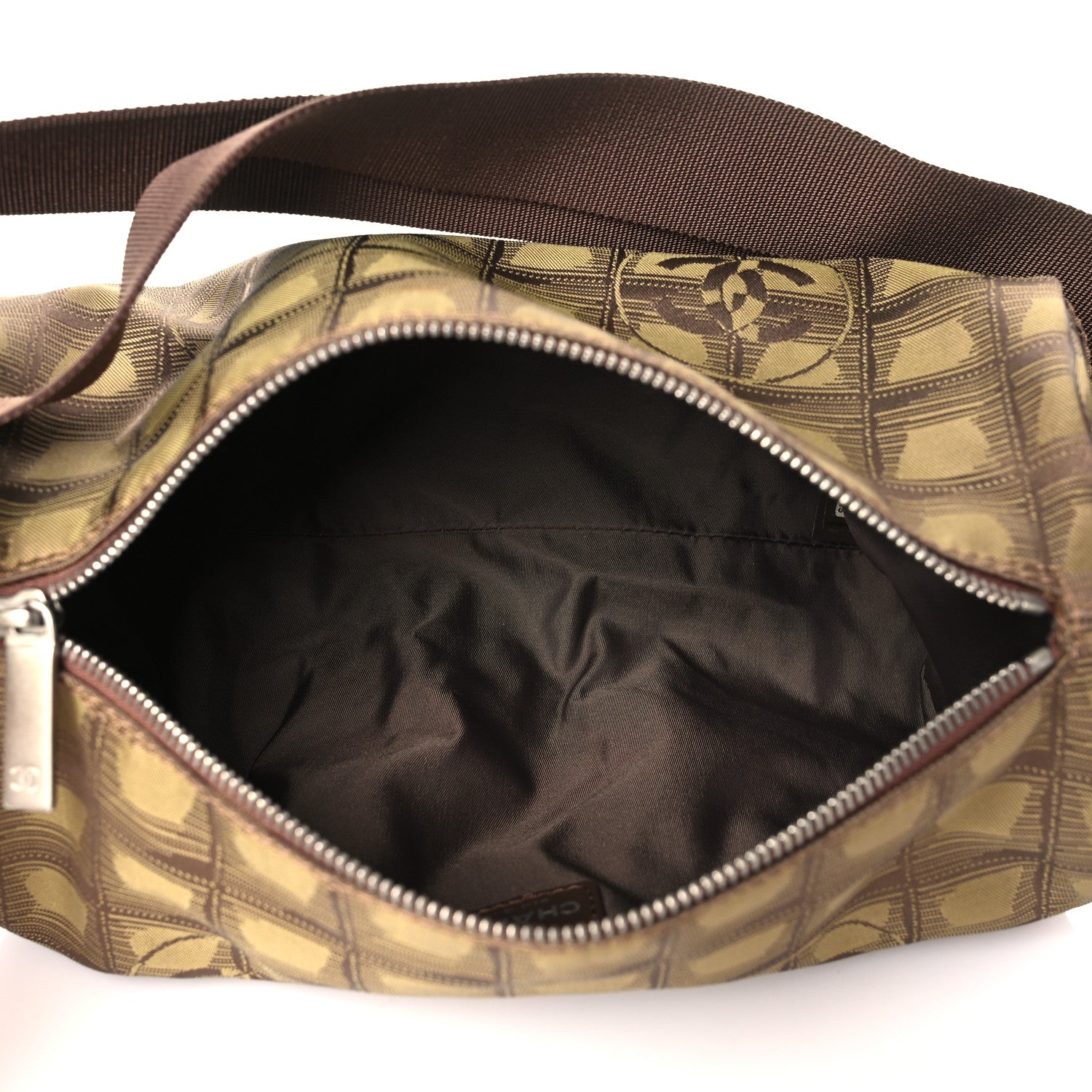 Chanel Nylon Travel Crossbody Bag Brown 5 of 11