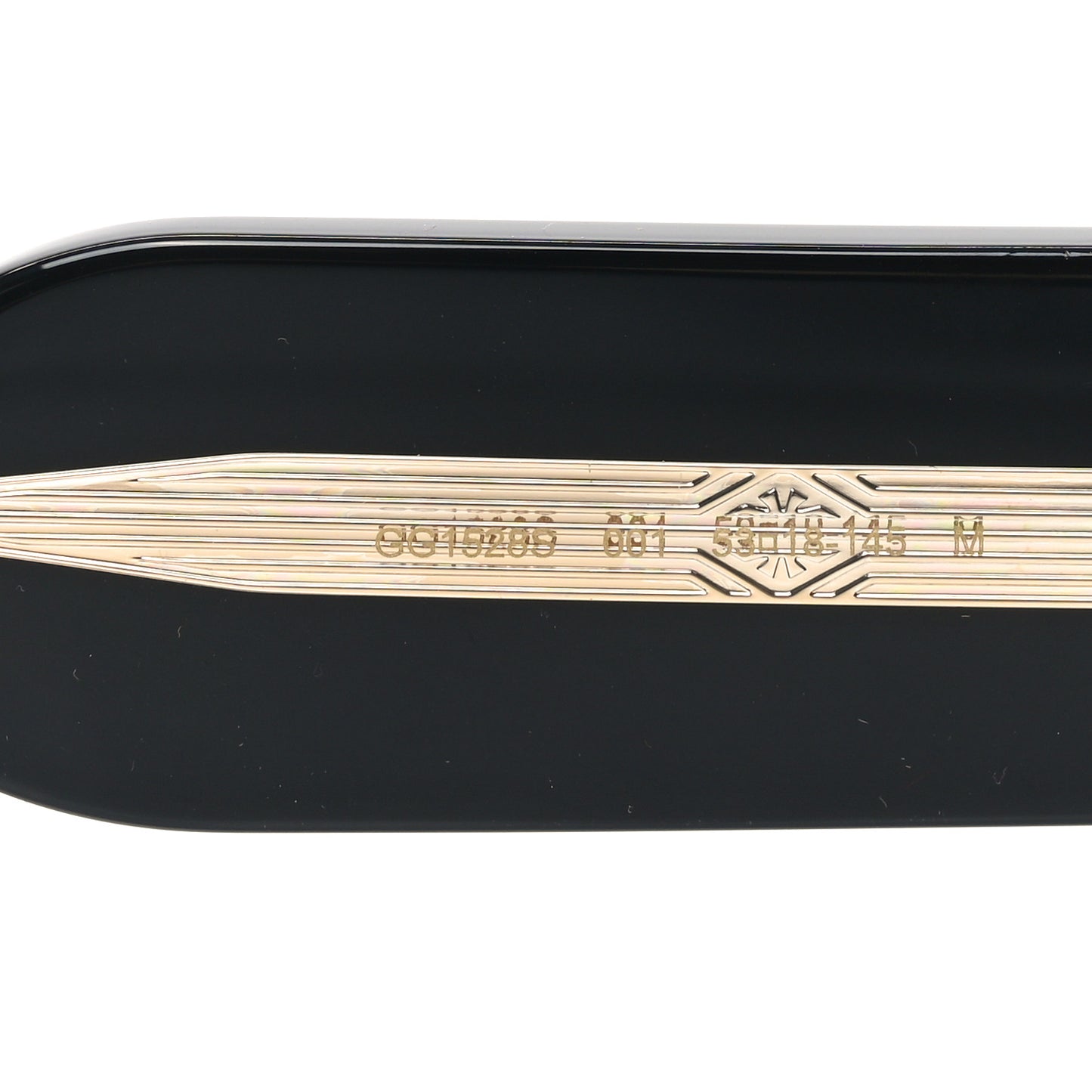 Acetate Rectangle Frame Sunglasses GG1528S Black