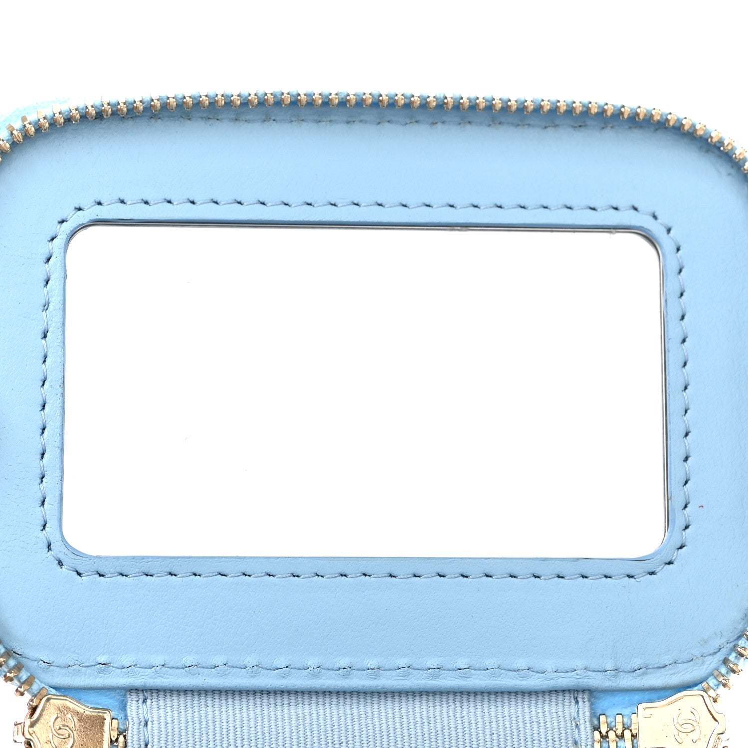 Chanel Lambskin Quilted Enamel Coco Mini Vanity Case With Chain Blue 8 of 10