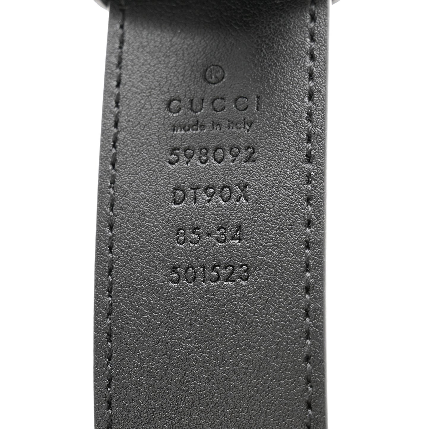 Calfskin Interlocking G Belt 85 34 Black