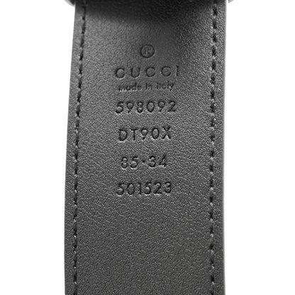 Gucci Calfskin Interlocking G Belt 85 34 Black 5 of 6