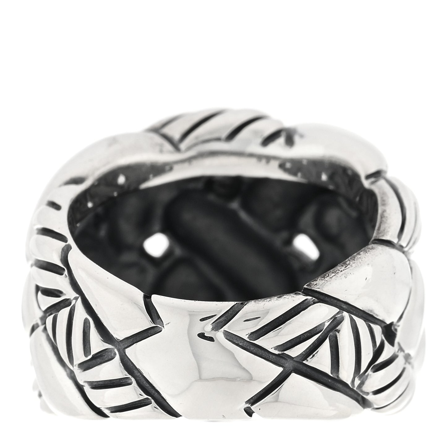 Sterling Silver Belmont Curb Chain Ring 51 5.75