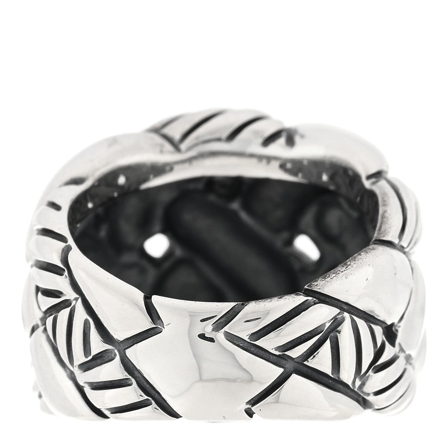 David Yurman Sterling Silver Belmont Curb Chain Ring 51 5.75 3 of 4