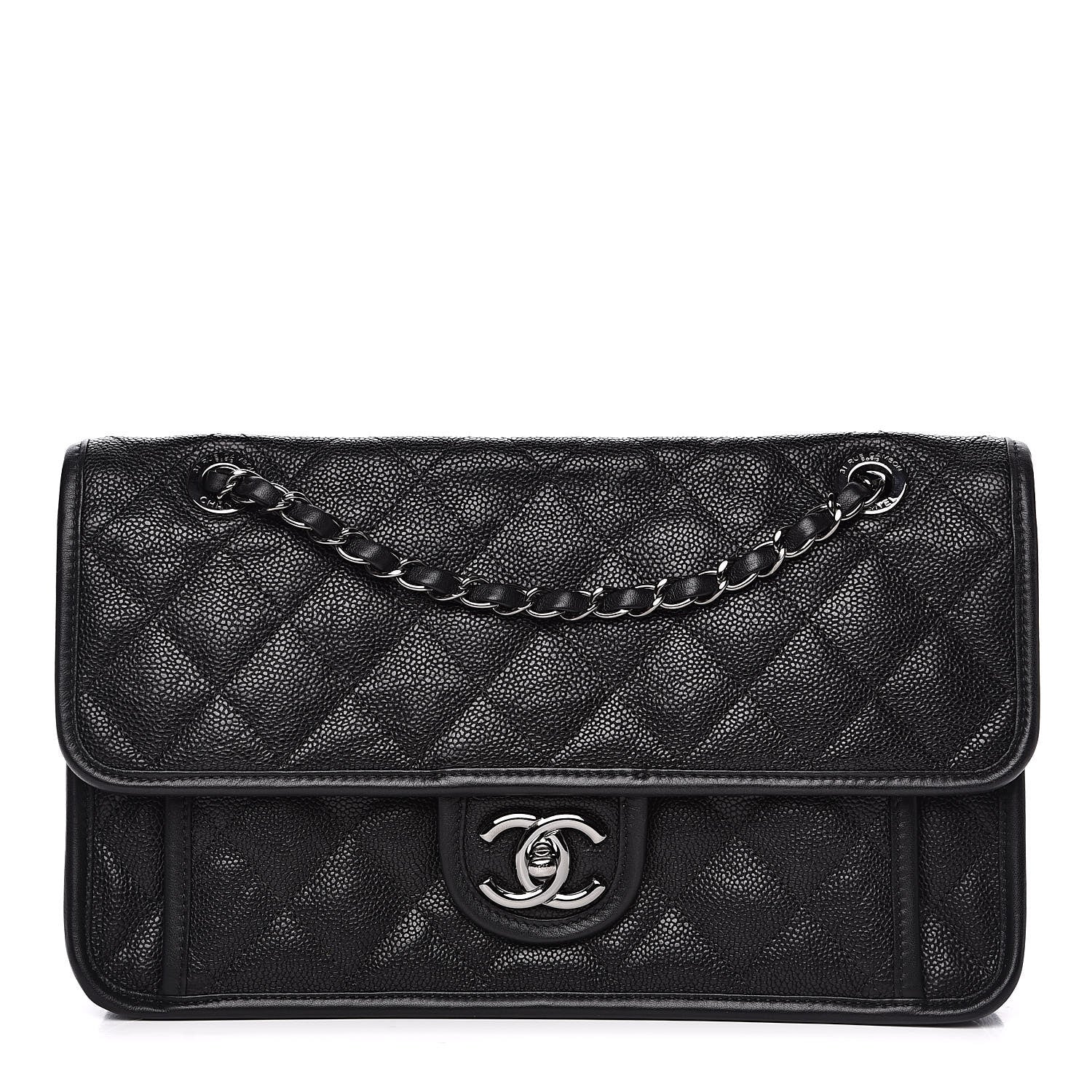 Chanel Caviar Quilted Medium French Riviera Flap Black 1 of 11